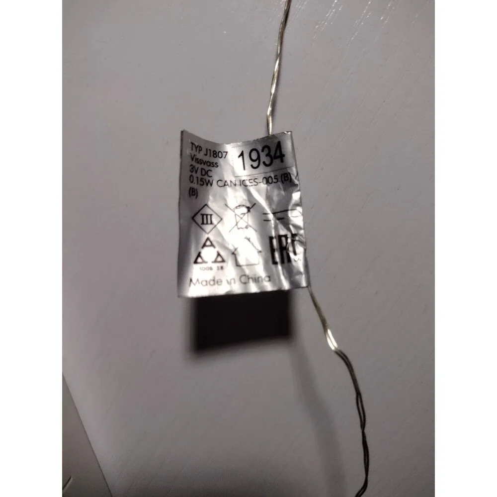 IKEA VISSVASS LED Indoor String/Wire Lights Warm White Battery Operated
